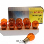 Лампа одноконтактная желтая Bosch Pure Light Standard 21W 12V  (1шт) КОРОБКА 1987302213